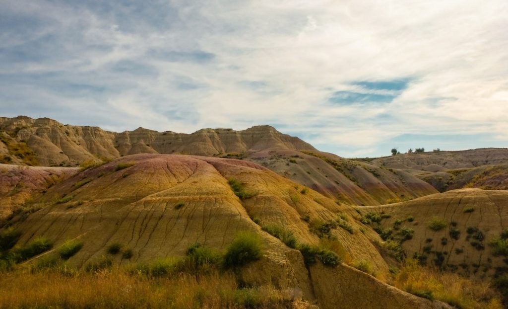Overlook of the South Dakota's Badlands National Park photos