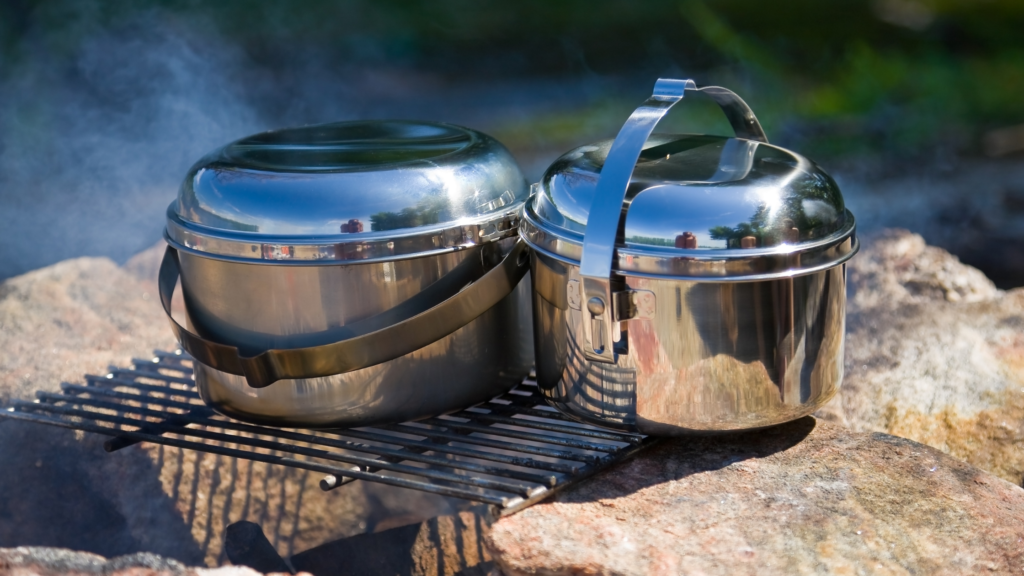 The best camping cookware set & campfire cooking kit with pots and pans