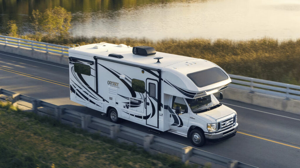 travel trailer or motorhome