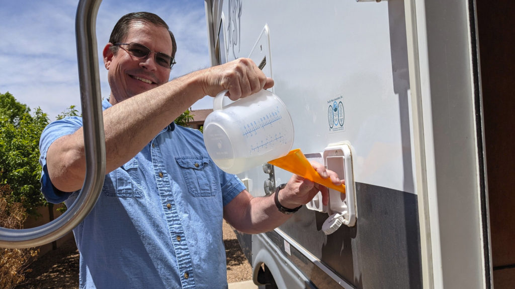 sanitizing rv water tank