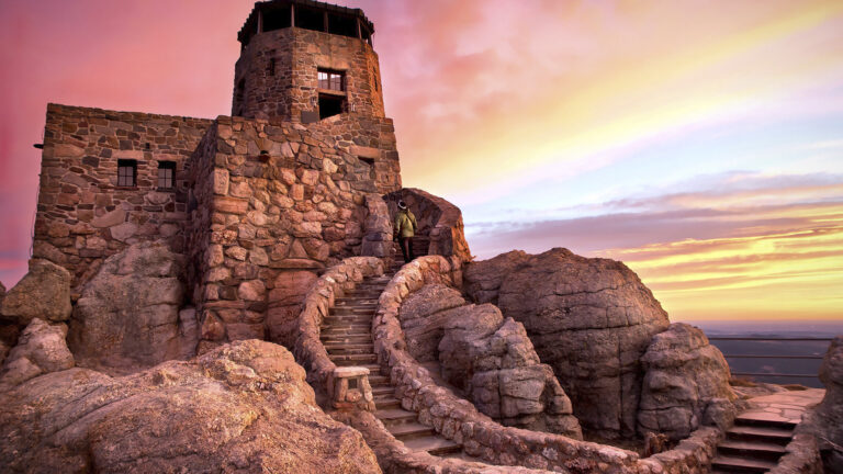 Black Elk Peak Trail Fire Lookout Tower, Black Elk Wilderness Area, South Dakota