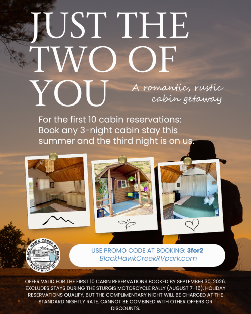 Just the Two of You_Romantic Cabin Getaway Promotion_Social Media Post